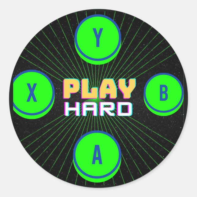 Pegatina Redonda jugador (Anverso)