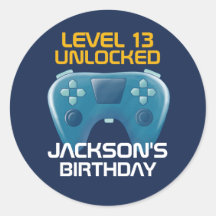 Jugador Azul Nivel de Juego Desbloqueado Cumpleaño