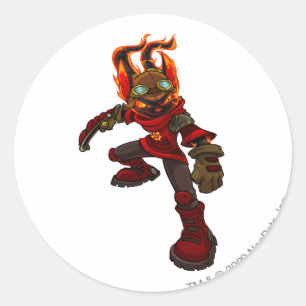 Pegatina Redonda Jugador de Acara Moltara