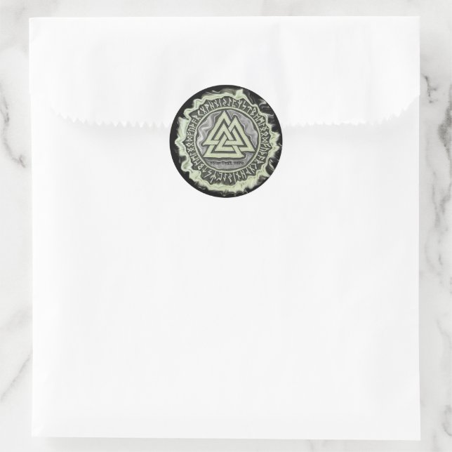 Pegatina Redonda Jugador de aceite (agitado) (Bolso)