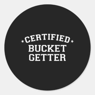 Pegatina Redonda Jugador de béisbol Buc Getter certificado