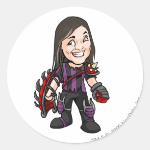 Pegatina Redonda Jugador de Ciudadela de Ziggytron Darigan