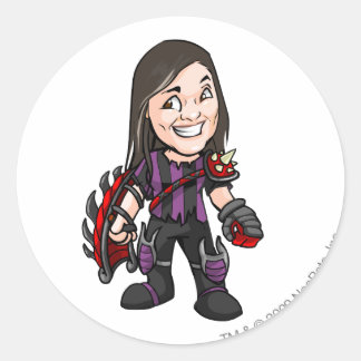 Pegatina Redonda Jugador de Ciudadela de Ziggytron Darigan