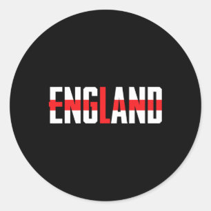 Pegatina Redonda Jugador de críquet de Inglaterra Críquet divertido