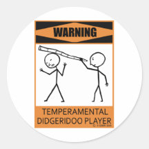 Jugador de Didgeridoo Temperamental de Advertencia