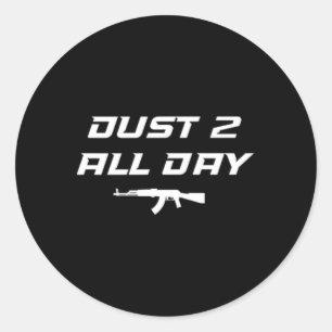 Pegatina Redonda Jugador de Fps Divertido Cs Juegos en Primera Pers