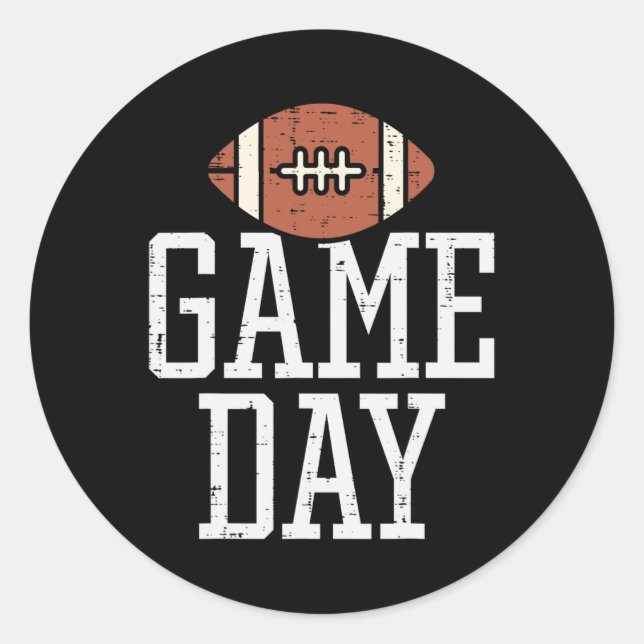 Pegatina Redonda Jugador de fútbol americano Jugador de Juego entre (Anverso)