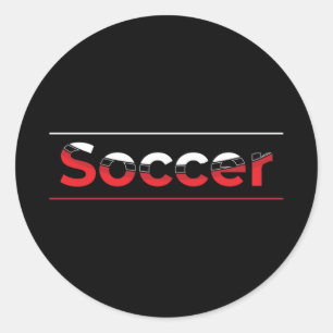 Pegatina Redonda Jugador de fútbol - Arco geométrico de arte Minima