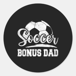 Pegatina Redonda Jugador de Fútbol Bonus Fútbol Papá Día Padre &#