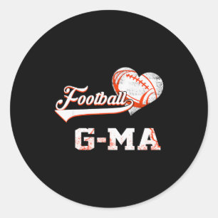 Pegatina Redonda Jugador de Fútbol Familia G-ma Fútbol Vintage Chri