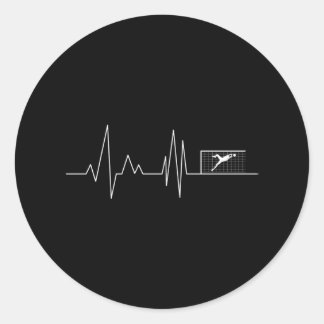 Pegatina Redonda Jugador de fútbol futbolero Goalie