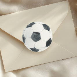 Pegatina Redonda Jugador de fútbol Jueves Cumpleaños