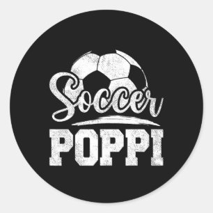 Pegatina Redonda Jugador de fútbol Poppi Día del Padre