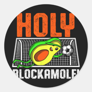 Pegatina Redonda Jugador de Fútbol Sagrado Blockamole Aguacate Port