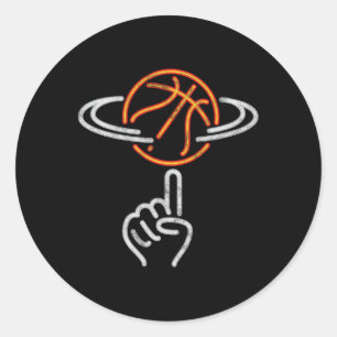 Pegatina Redonda Jugador de Guay Bysketbyll Tricks Bbyll Sports