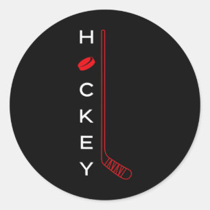 Pegatina Redonda Jugador de hockey sobre hielo regalo 2