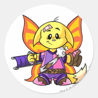 Pegatina Redonda Jugador de Kacheek Faerieland