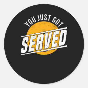 Pegatina Redonda Jugador de pelota de pelota de pelotas