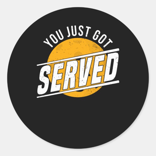 Pegatina Redonda Jugador de pelota de pelota de pelotas (Anverso)