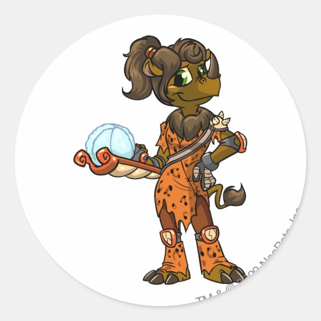 Pegatina Redonda Jugador de Tonu Tyrannia (Anverso)