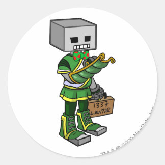 Pegatina Redonda Jugador del equipo de Lawyerbot Brightvale