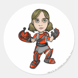 Pegatina Redonda Jugador del personal de la Estación Espacial Snark