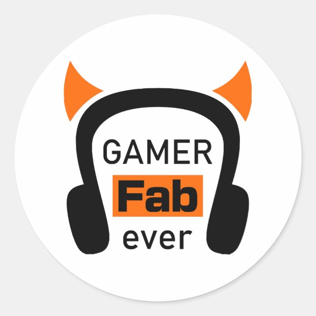 Pegatina Redonda jugador fab-ever (Anverso)