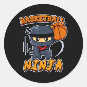 Pegatina Redonda Jugador Ninja de Basball Slam Dunk Basball