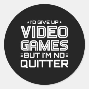 Pegatina Redonda Jugando Videojuegos - Meme de Jugador de Video - V