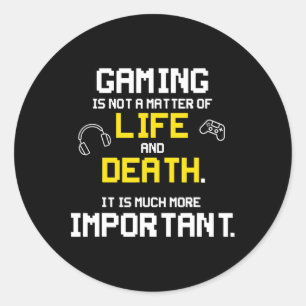 Pegatina Redonda Jugar juegos de video Divertido PC Console Gamer G