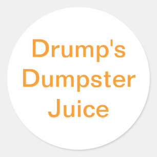 Pegatina Redonda Jugo de Basura de Drump Hankamer Artjunkhaus ¡Ñam!