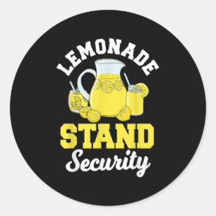 Pegatina Redonda Jugo de limón de seguridad de Lemonade verano