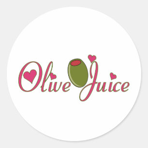 Pegatina Redonda Jugo de oliva