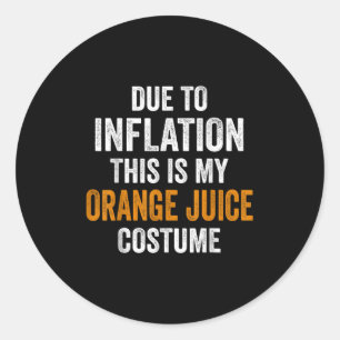 Pegatina Redonda Jugo naranja Costume Halloween Debido A La Inflaci