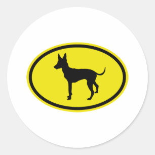 Pegatina Redonda Juguete Manchester Terrier