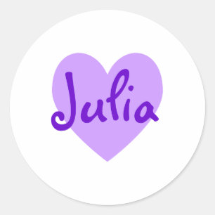 Pegatina Redonda Julia en morado