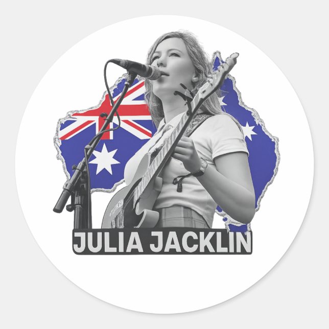 Pegatina Redonda Julia Jacklin (Anverso)