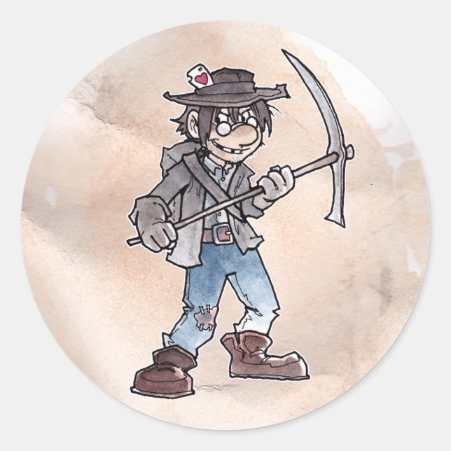 Pegatina Redonda Jumper de reclamación (Anverso)