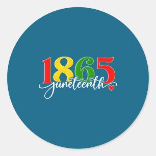 Pegatina Redonda Juneteenth 1865 afroamericano historia negra hombr