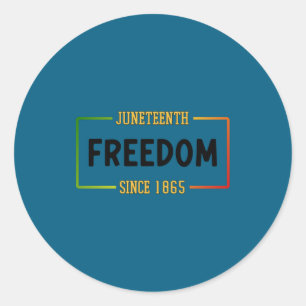 Pegatina Redonda Juneteenth 1865 celebrando la libertad negra