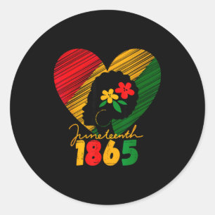 Pegatina Redonda Juneteenth mujeres negras recordando a mis antepas