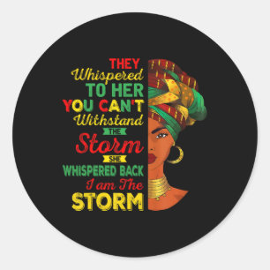Pegatina Redonda Juneteenth Yo Soy La Tormenta Mujeres Negras Mes D