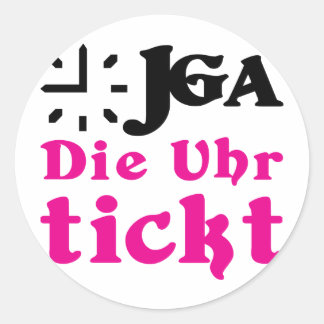 Pegatina Redonda junggesellenabschied/hochzeit