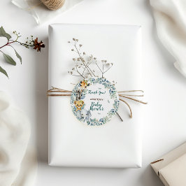 Pegatina Redonda Jungle Safari Baby Shower Gracias