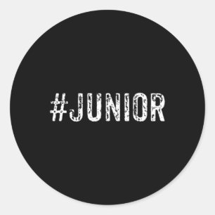 Pegatina Redonda Júnior 11º curso Estudiante o profesor de moda Gi