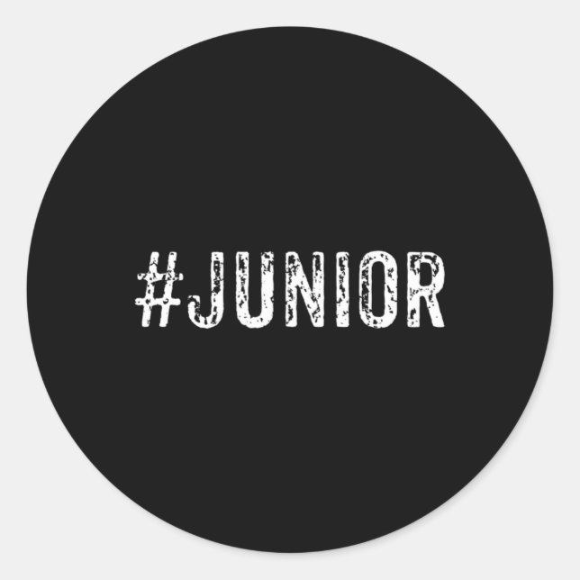 Pegatina Redonda Júnior 11º curso Estudiante o profesor de moda Gi (Anverso)