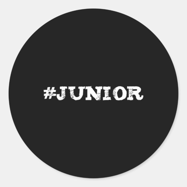 Pegatina Redonda Júnior 11º curso Estudiante o profesor de moda Gi (Anverso)