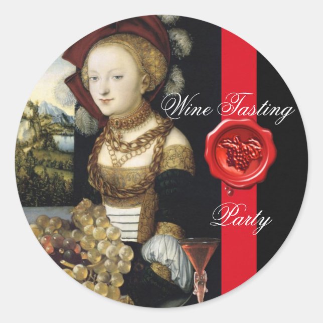 PEGATINA REDONDA JUNTA DE CERRADURA DE VINEYARD ANTIGUA DE VINEYARD (Anverso)