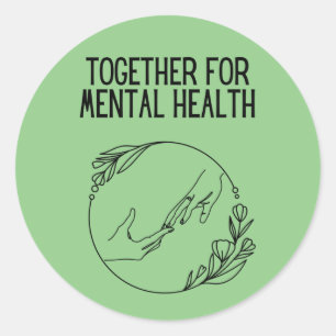 Pegatina Redonda Juntos por la salud mental