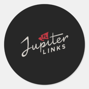 Pegatina Redonda Jupiter Links Golf Club Tgl Frontback Oficialmente
